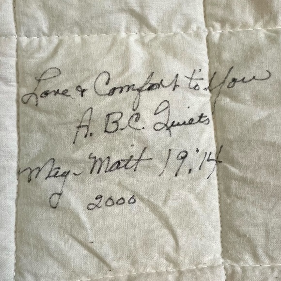 VTG handmade ABC 123 block baby quilt - Picture 10 of 10